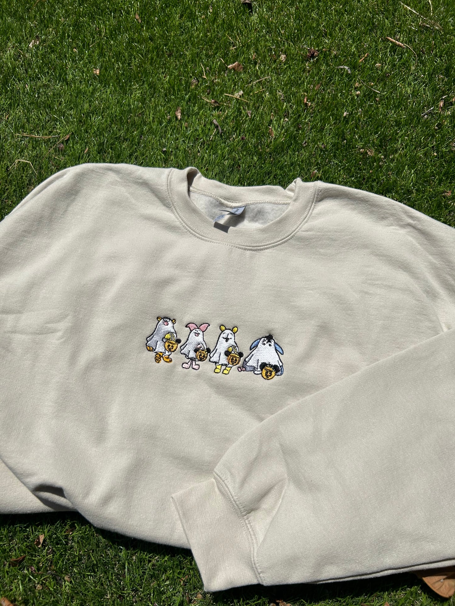 Trick or Treat Pooh Gang Embroidered Sweatshirt