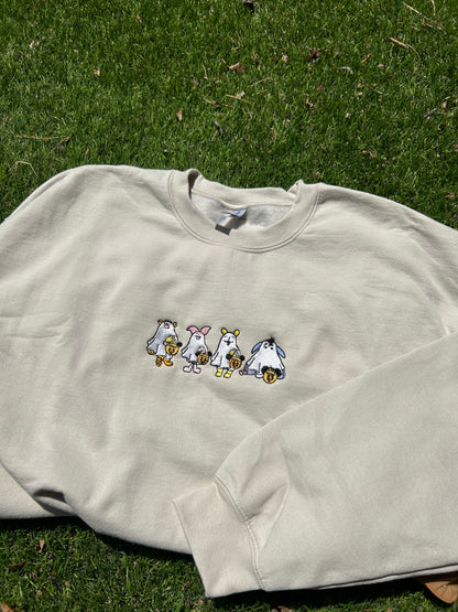 Trick or Treat Pooh Gang Embroidered Sweatshirt