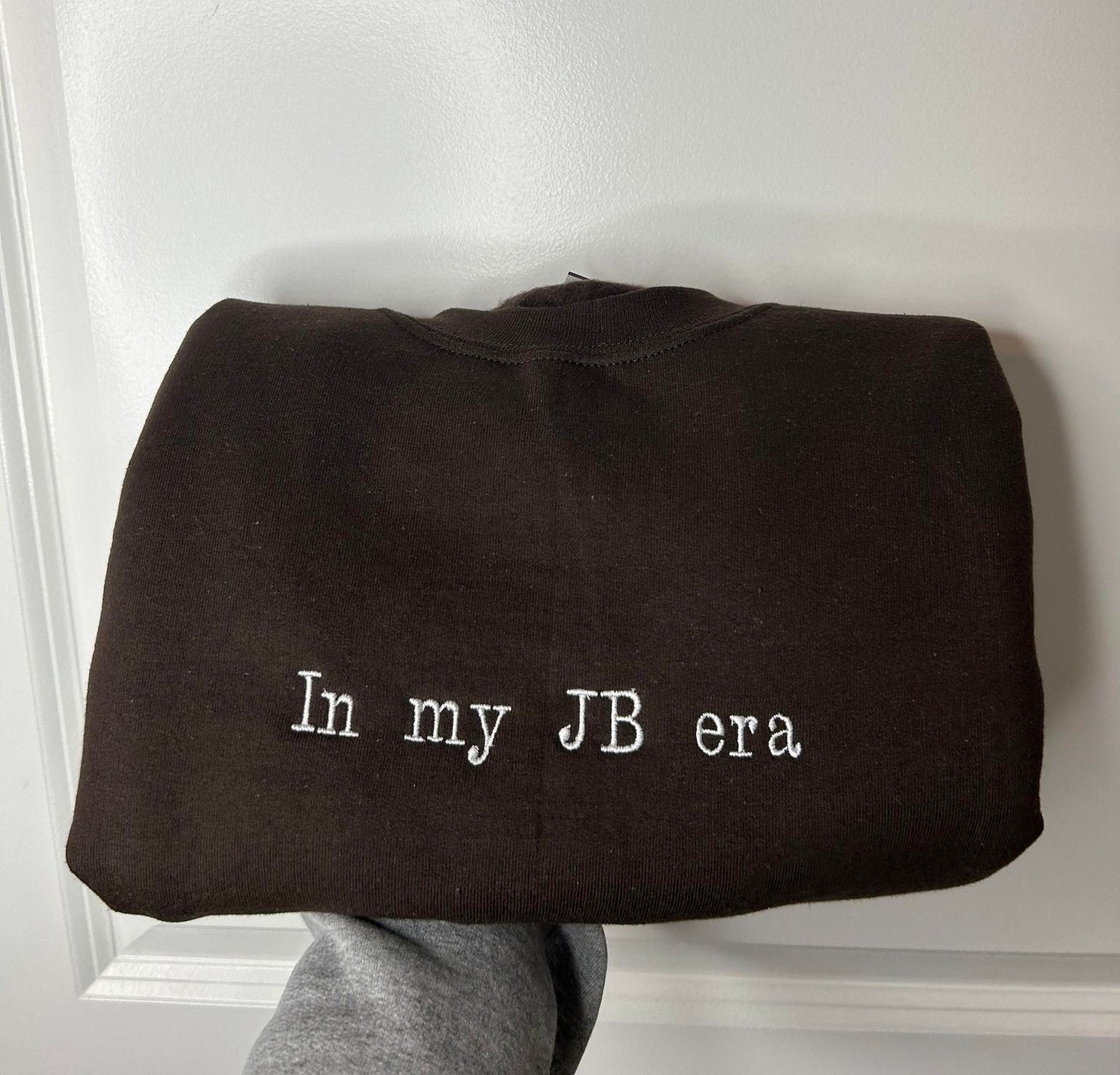 In my JB Era Embroidered Sweatshirt, Justin Bieber