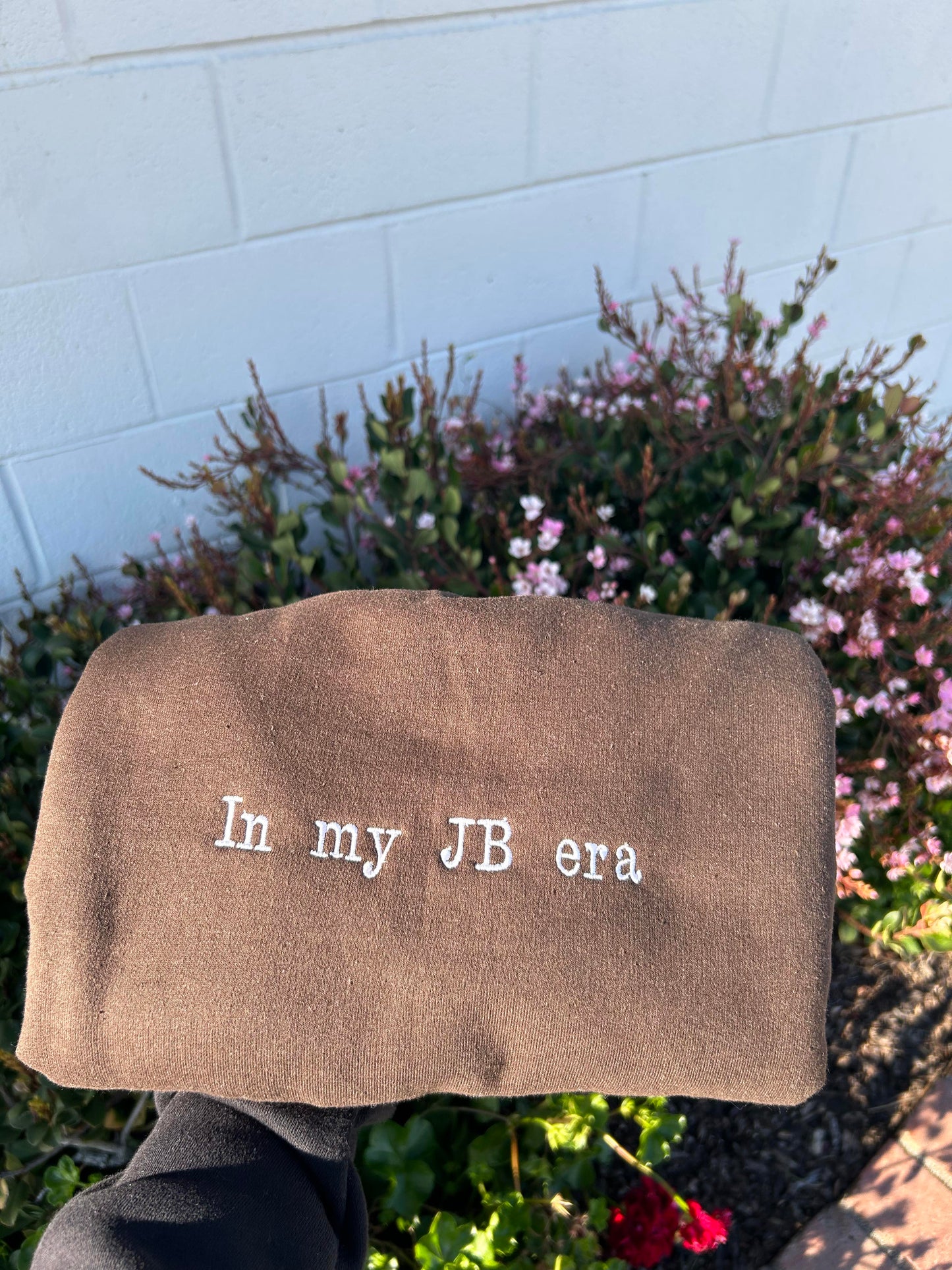 In my JB Era Embroidered Sweatshirt, Justin Bieber