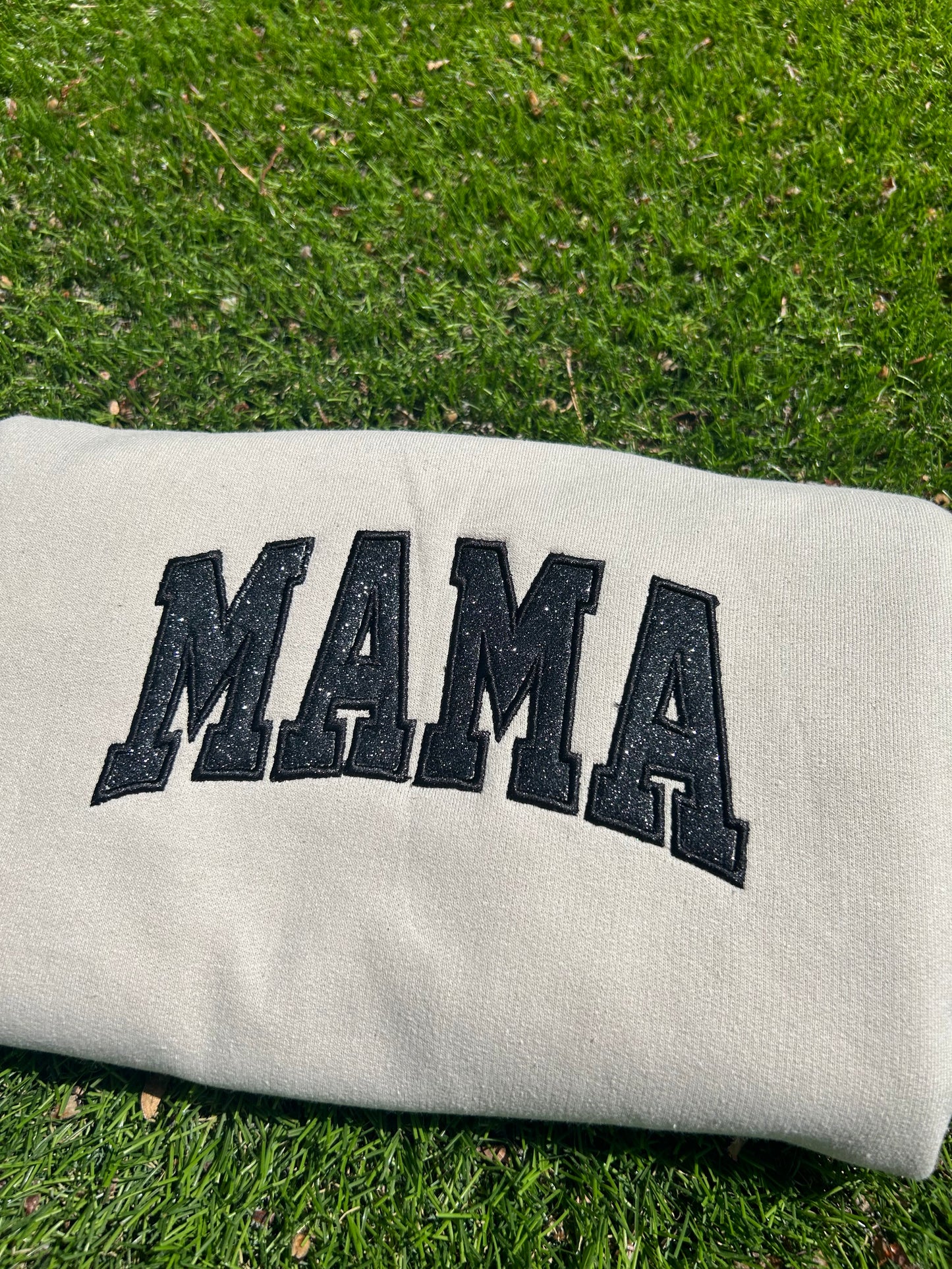 MAMA Glitter Embroidered Sweatshirt, Mother's day gift, Baby shower present