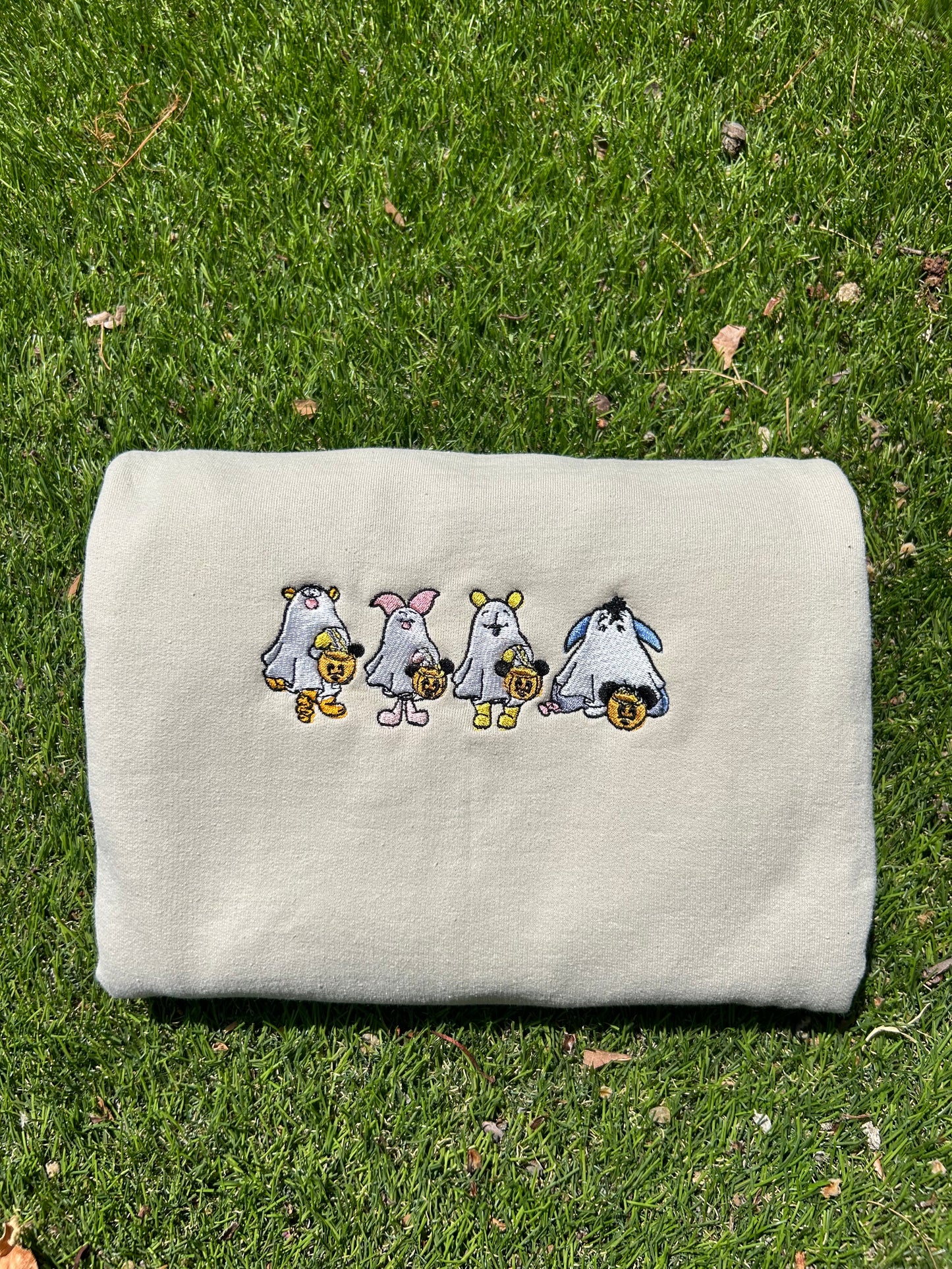 Trick or Treat Pooh Gang Embroidered Sweatshirt