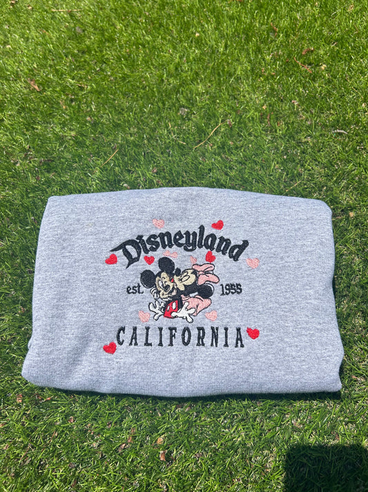 Mickey & Minnie Disneyland Embroidered Sweatshirt