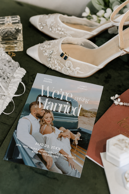 Movie Poster Wedding Invitation Template | Editable Canva Invitation